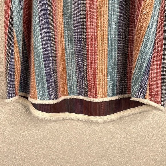 W5 Summer Spring Stripe High Neck Sleeveless Casual Top Size Large - Picture 3 of 6